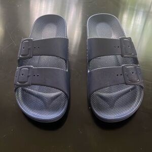 Navy Blue Moses Sandals